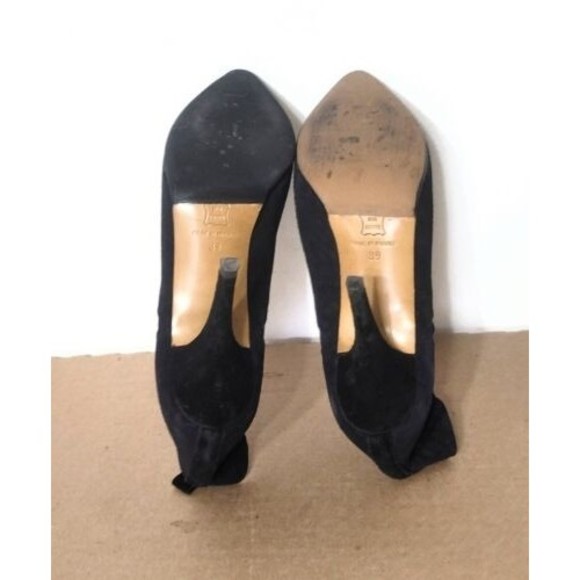 Isabel Marant Cleane Black Leopard Ankle Boots Womens Size 39 Velvet Leather - Picture 5 of 11